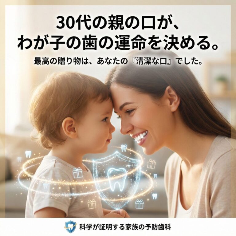 30代の親の口が、わが子の歯の運命を決める。虫歯菌・歯周病菌感染を防ぐ「最高の贈り物」とは？
