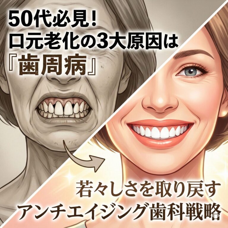【50代必見】口元が老ける3大原因は「歯周病」！若々しさを取り戻すためのアンチエイジング歯科戦略