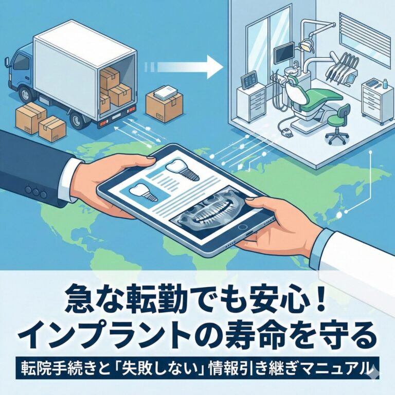 【急な転勤でも安心】インプラントの寿命を守る！転院手続きと「失敗しない」情報引き継ぎマニュアル