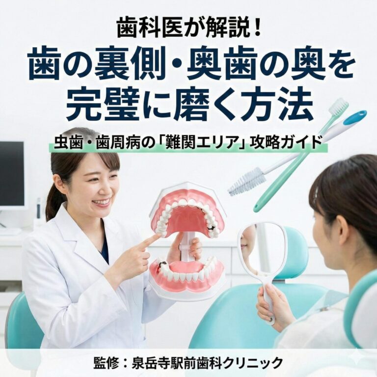 【歯科医が解説】歯の裏側・奥歯の奥を完璧に磨く方法