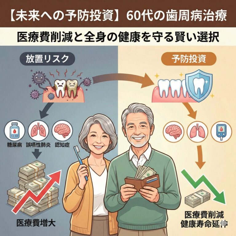 【未来への予防投資】60代の歯周病治療が日本の医療費を削減する具体的な理由