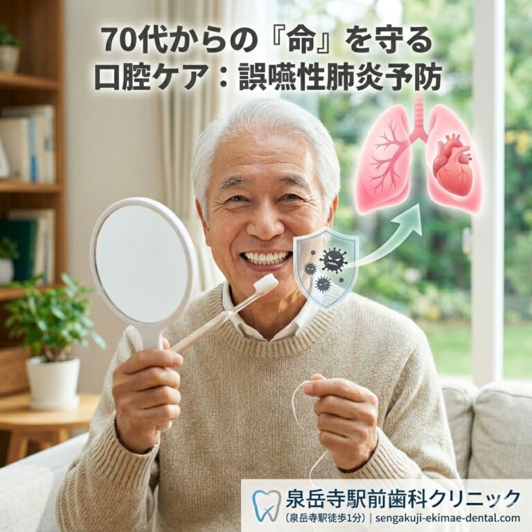 70代の死因上位「誤嚥性肺炎」。歯周病菌を減らすことが命を守る最大の予防策
