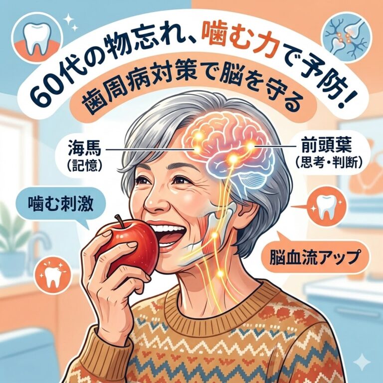 60代の「物忘れ」は歯周病のせい？噛む力と脳の血流、認知症予防の意外な関係