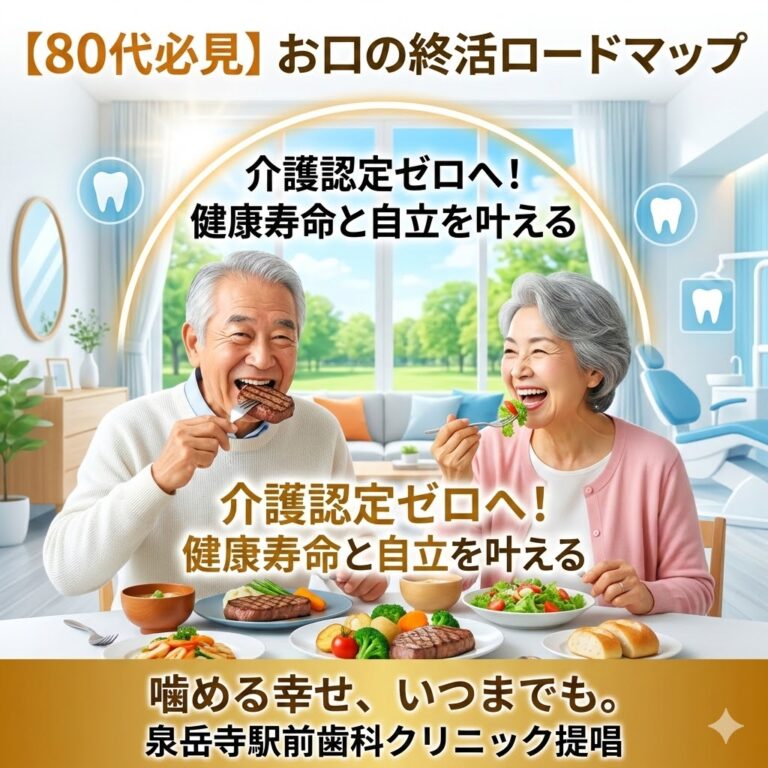 【80代必見】介護認定ゼロへ！健康寿命と自立を叶える「お口の終活」ロードマップ