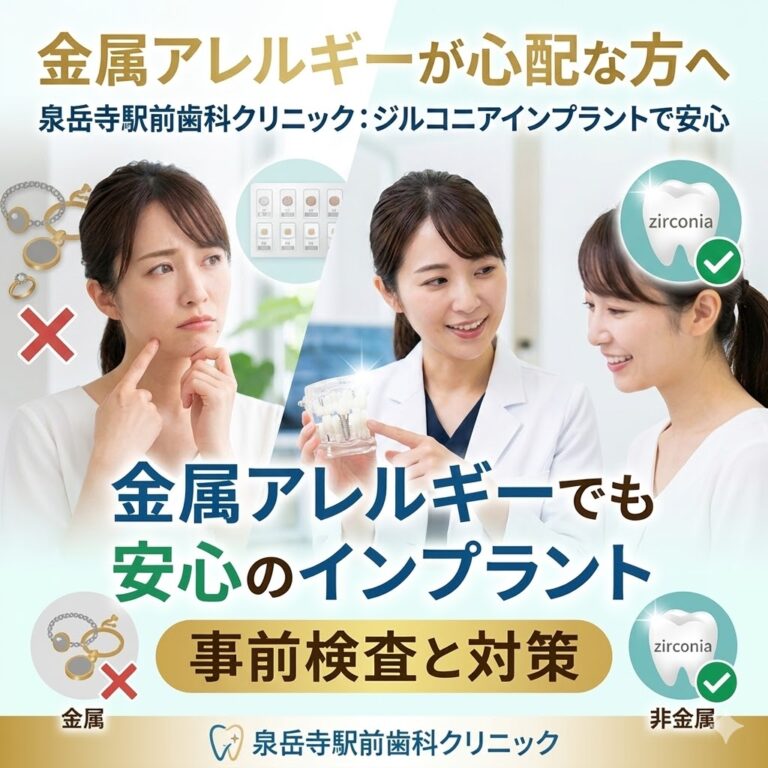 【歯科医師監修】金属アレルギーが心配な方へ：インプラント事前検査と後悔しないための対策