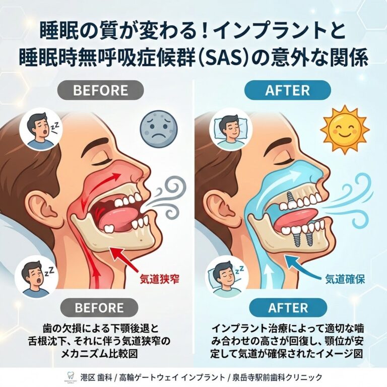 睡眠の質が変わる！インプラントと睡眠時無呼吸症候群（SAS）の意外な関係