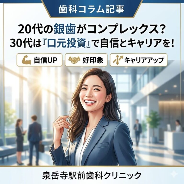 20代の銀歯がコンプレックスに？30代からの「口元投資」で自信とキャリアを手に入れる方法