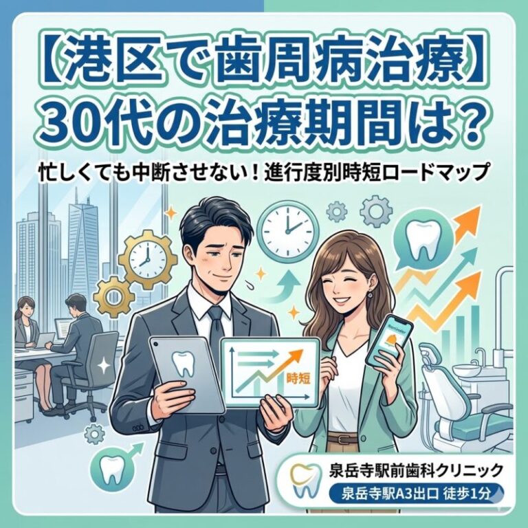 【港区で歯周病治療】30代の治療期間は？忙しくても中断させない進行度別時短ロードマップ
