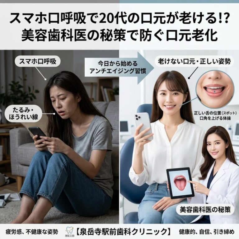 スマホ口呼吸で20代の歯茎と顔が老ける！？口元老化・アデノイド顔貌を防ぐの秘策