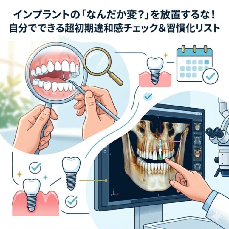 インプラントの「なんだか変？」を放置するな！自分でできる超初期違和感チェック＆習慣化リスト