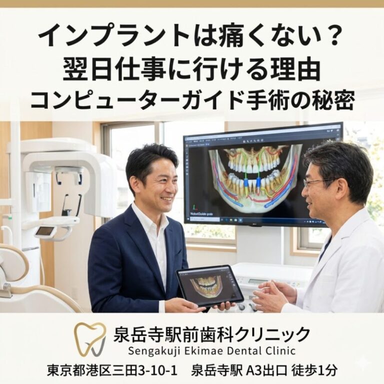 インプラントは痛くない？翌日仕事に行ける「コンピューターガイド手術」の秘密