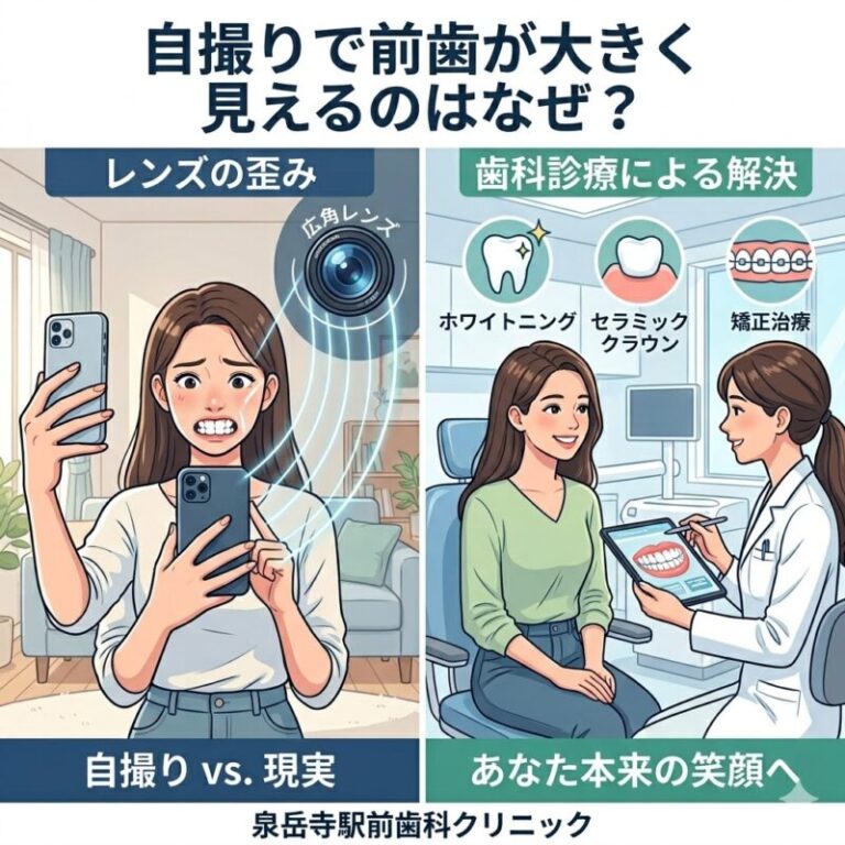 スマホ自撮りで前歯が強調されるのはなぜ？インカメラの虚像とSNS時代の口元コンプレックス解決術