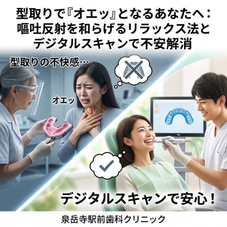 歯医者の型取りで「オエッ」となるあなたへ：嘔吐反射を和らげるリラックス法とデジタルスキャンで不安解消