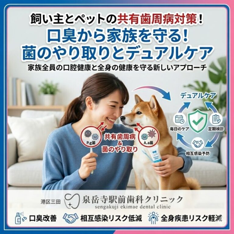 飼い主とペットの共有歯周病対策！口臭から家族を守る菌のやり取りとデュアルケア