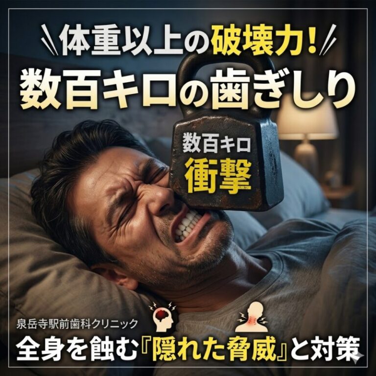 体重以上の破壊力！寝てる間に数百キロの歯ぎしりが全身を蝕む現代社会の隠れた脅威と対策